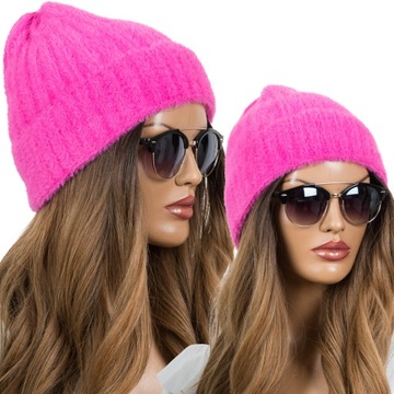 OMBRE PIĘKNA CZAPKA DAMSKA BEANIE SMERFETKA KOLORY