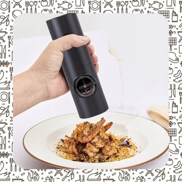 НАБОР ИЗ 2 ЭЛЕКТРИЧЕСКИХ МЕЛЬНИЦ ДЛЯ СОЛИ И ПЕРЦА ДЛЯ СПЕЦИЙ, РЕГУЛИРУЕМАЯ ТОЛЩИНА