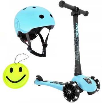 ZESTAW SCOOT AND RIDE BLUEBERRY HULAJNOGA Highwaykick 3 + KASK LED S-M 3L+