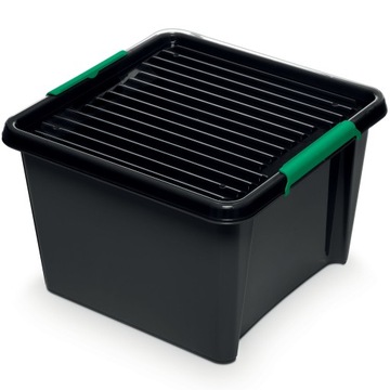 POJEMNIK PLASTIKOWY PUDEŁKO PLASTIKOWE Z POKRYWKĄ PUDŁO ECO BOX 25 L