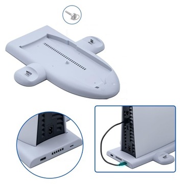Stacja Chłodząca Podstawka Ładująca z efektem RGB do PS5 Slim