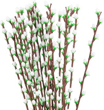 12x BAZIE GAŁĄZKI BAZIA GAŁĄZKA DEKORACYJNA 37cm OZDOBA STROIK WIELKANOC