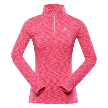 ALPINE PRO Bluza damska sportowa turystyczna z zamkiem Qada różowy r.XXL