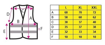 DEDRA Светоотражающий жилет размер XL BHKM01XL