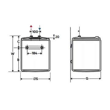 ВОДОНАГРЕВАТЕЛЬ ЕМКОСТЬЮ 15 Л ПОД РАКОВИНОЙ ATLANTIC