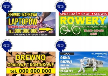 Reklama Naklejka na samochód LOGO OKNA DRZWI