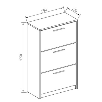 Галошница Vicco 59 см х 105 см х 22 см Белый