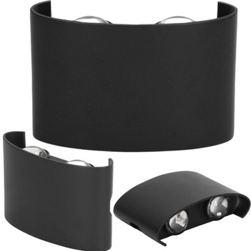 KINKIET LED ŚCIENNY ZEWNĘTRZNY WEWNĘTRZNY LAMPA 12CM GÓRA DÓŁ MODNA 4W