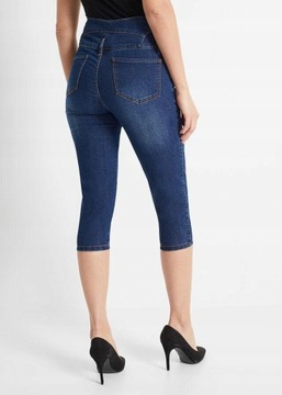 38 Bonprix _NQI RYBACZKI JEANSOWE Z WYSOKIM STANEM