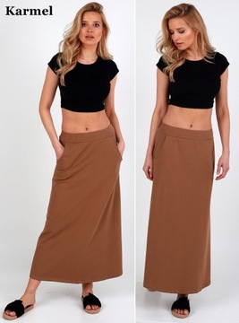 ДЛИННАЯ ЮБКА МАКСИ С КАРМАНАМИ, прямая - ЦВЕТА