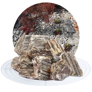 PRÓBKA KAMIENIA : Kora Kamienna 31-62mm Gnejs 1KG