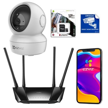 Zestaw monitoringu KAMERA Do PSA KOTA do obserwacji MONITORING DOMU fullHD