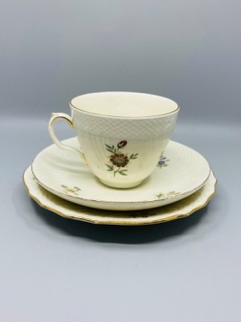 Royal Copenhagen 1951 - 1960. Цветочный набор для завтрака. Фрийсенборг.