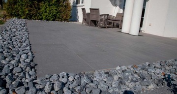 Czarny drobny otoczak ogrodowy Nero Ebano 24kg 4-8