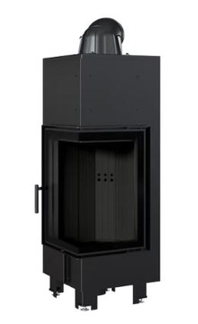 KOMINEK POWIETRZNY STALOWY MBN PRAWY 10KW BLACK