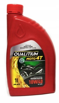 Olej Motocyklowy 4T 10W40 Qualitium 1L JASO MA2 - Skuter Motocykl Quad ATV