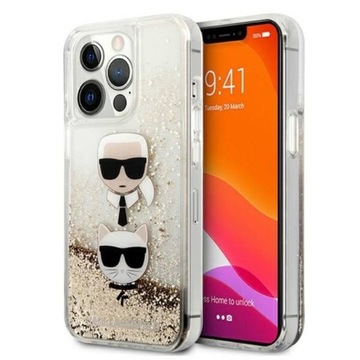 Plecki Karl Lagerfeld do Apple iPhone 13 Pro Max KLHCP13XKICGLD złoty