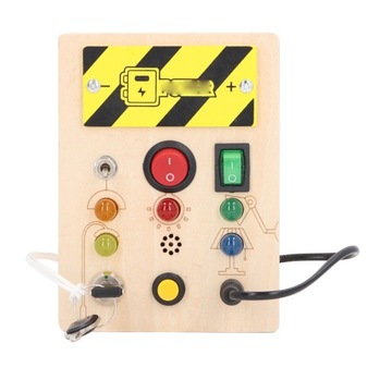 Детская деревянная светодиодная игрушка, образовательная имитация ключа, замок Y6