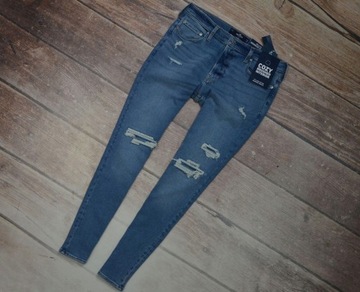 HOLLISTER SPODNIE SKINNY JEANS PREMIUM NOWE 34 32