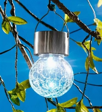 6 садовых ламп на солнечных батареях, подвесной стеклянный шар, набор из 6 светодиодов