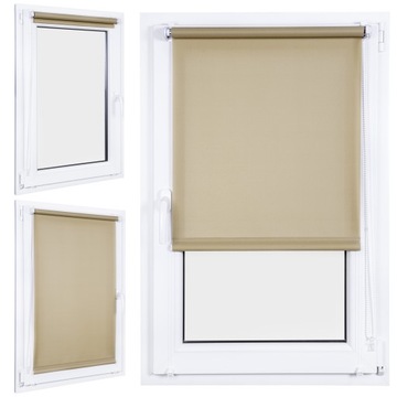 ROLETA ZACIEMNIAJĄCA 102x150 CM GŁADKA WEWNĘTRZNA Z PROWADNICAMI NA WYMIAR