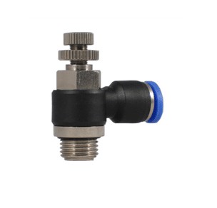 Zawór dławiąco zwrotny 1/4 na wąż 10 mm do siłowników 1/4x10 dławik zawór