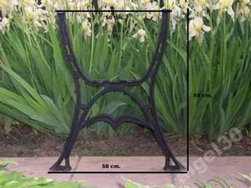NOGI ŻELIWNE - Stół królewski wysokość 68 cm.