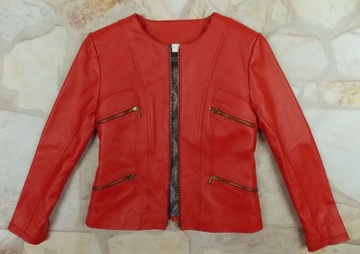 Настоящая байкерская кожаная куртка 42