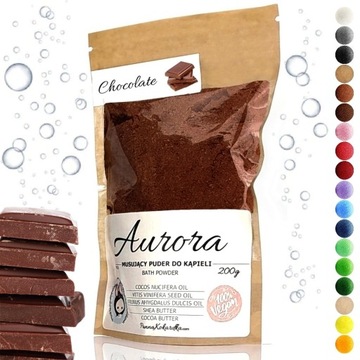 Sól MUSUJĄCY PUDER DO KĄPIELI o zapachu CZEKOLADY czekolada barwiący wodę