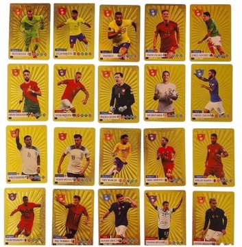 Набор из 100 золотых футбольных карточек FIFA Football Stars EURO 2024