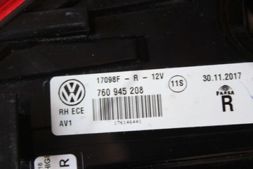 SVĚTLA ZADNÍ W BLATNÍK LED VW TOUAREG III 760945207 760945208
