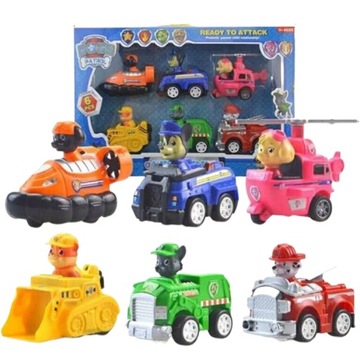 МАШИНЫ PAW PATROL АВТОМОБИЛИ СИЛОВЫЕ ТРАНСПОРТНЫЕ СРЕДСТВА 6 транспортных средств + 6 фигурок