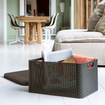 КОНТЕЙНЕР-КОРЗИНА CURVER С КРЫШКОЙ ДЛЯ ХРАНЕНИЯ