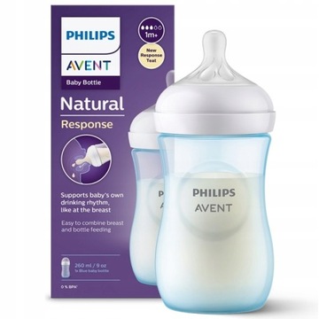 AVENT Butelka Natural Responsywna Niebieska 260ml