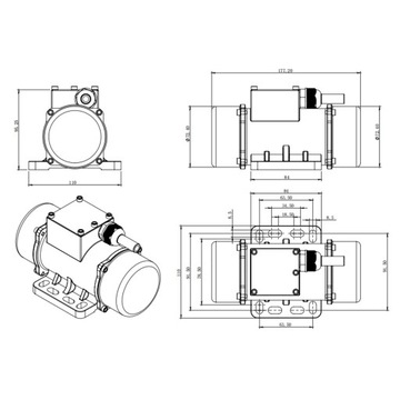 ВИБРАЦИОННЫЙ МОТОР 40ВТ С РЕГУЛЯТОРОМ СКОРОСТИ 220В