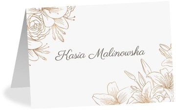 Winietki VINTAGE FLOWERS ślub chrzest komunia