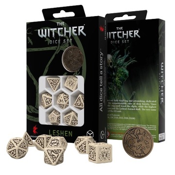 Q-WORKSHOP Zestaw Kości RPG Wiedźmin. Leszy - Zaklinacz kruków