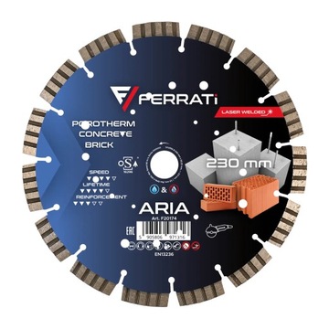 Tarcza Do Betonu 230mm Cegły Kostki Diamentowa ARIA 230mm Szybka Wytrzymała