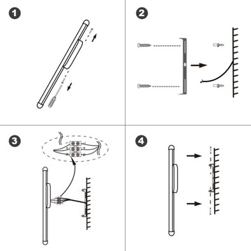 СВЕТОДИОДНЫЙ НАСТЕННЫЙ СВЕТИЛЬНИК СОВРЕМЕННЫЙ ЛИНЕЙНЫЙ НАСТЕННЫЙ СВЕТИЛЬНИК 60 СМ