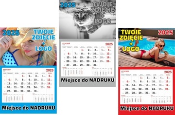 ДЕШЕВЫЙ ОДИНОЧНЫЙ календарь на 2025 год с печатью вашего логотипа компании, 25 шт.