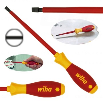 WKRĘTAK PŁASKI SOFTFINISH ELECTRIC 3,5x100 mm WIHA DLA ELEKTRYKA VDE