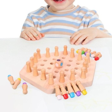 Деревянные шахматы Монтессори для запоминания