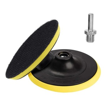 Насадочный диск 125 мм + переходник для шлифовальной дрели, шлифмашины, отвертки