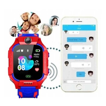 SMARTWATCH Zegarek dla dziecka SIM PL IP67 Q19 czerwony