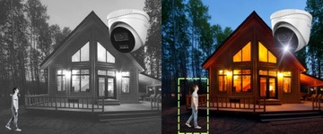 КАМЕРА НАБЛЮДЕНИЯ НА УЛИЦЕ ПОТОЛОЧНАЯ КУПОЛЬНАЯ ЦВЕТ В НОЧЬ LED FULL HD