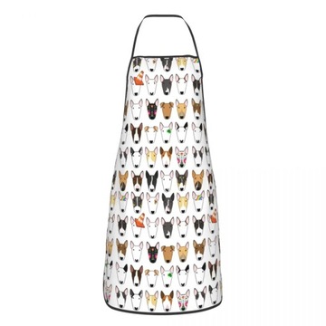 Custom Bib English Bull Terrier Aprons for Men Women Unisex Adult Chef