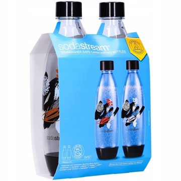 Набор из 2 бутылок с водой для сатуратора Sodastream - BRUSH DESIGN 2x 1л