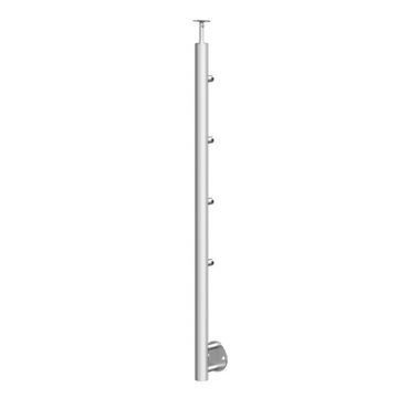 Słupek balustrady do montażu bocznego Ø42,4 x 1170 mm, 4 x Ø12,0 mm - wewn.