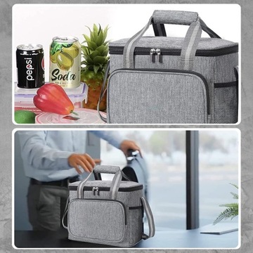 ТЕРМАЛЬНАЯ ПЛЯЖНАЯ СУМКА ДЛЯ ПИКНИКА БОЛЬШОЙ ХОЛОДИЛЬНИК ДЛЯ ЕДЫ НАПИТКИ ЛАНЧ-БОКС