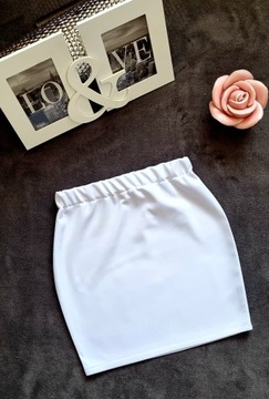 Модная БЕЛАЯ МИНИ-ЮБКА-КАРАНДАШ на резинке, разные цвета, M/L